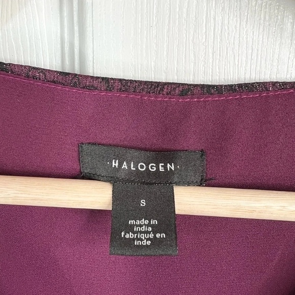 Halogen Purple V-Neck Blouse - Picture 8 of 10